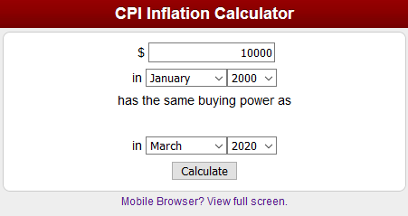 BLS CPI Inflation Calculator