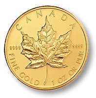 Investing In Gold - 1oz Gold Maple Leaf Bullion Coin